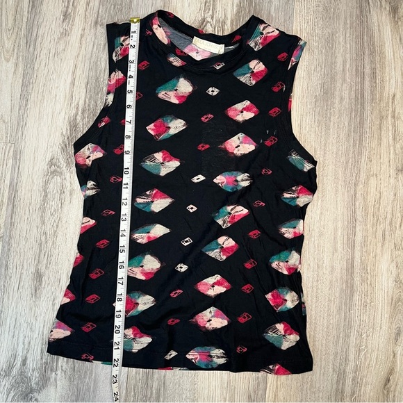 Ulla Johnson Patterned Sleeveless Top - Black and Pink Size Small - Picture 5 of 10